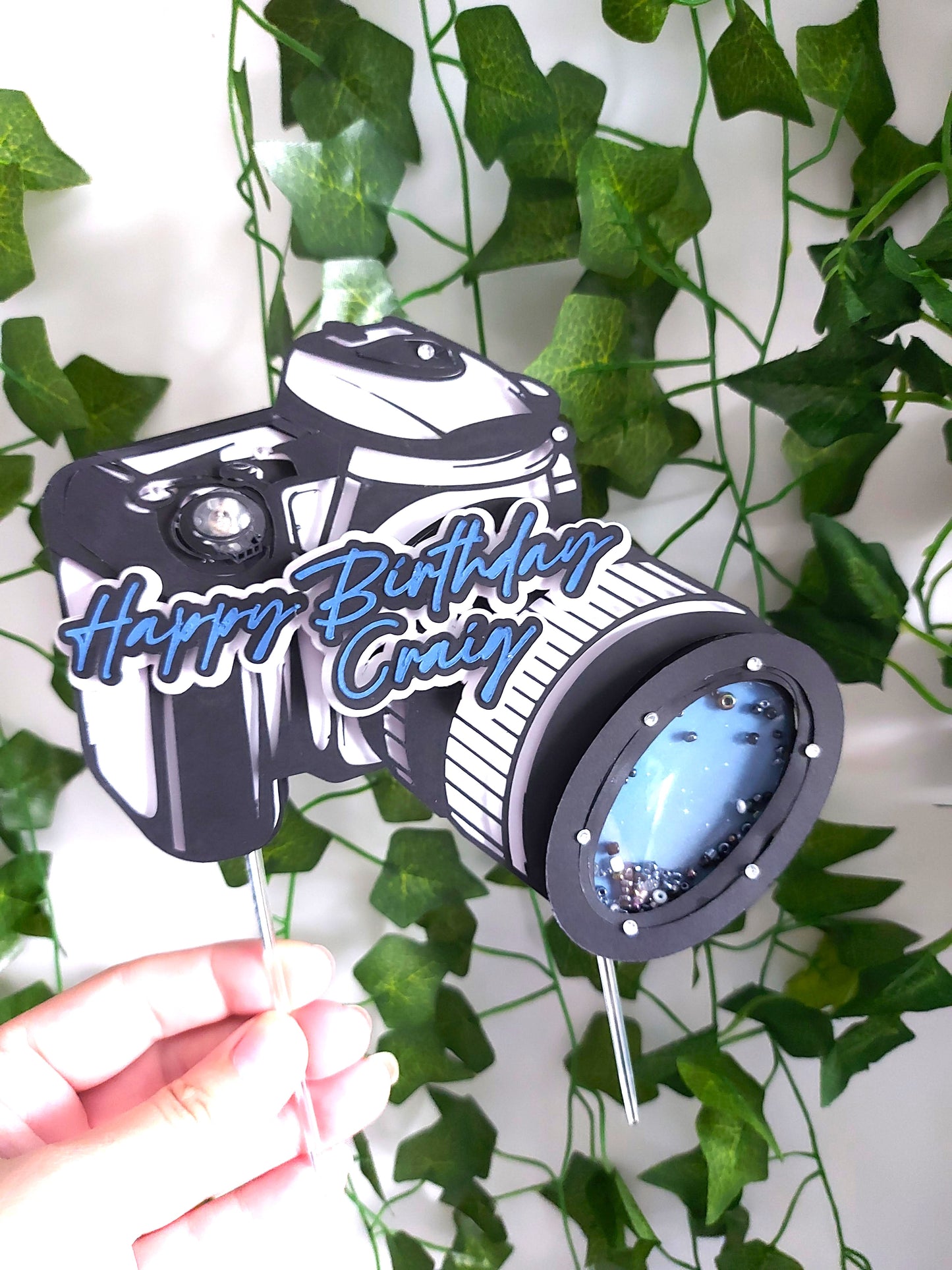 Camera 3D Shaker Cake Topper