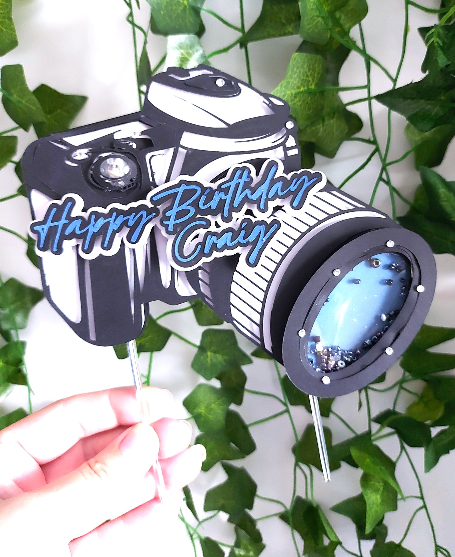 Camera 3D Shaker Cake Topper