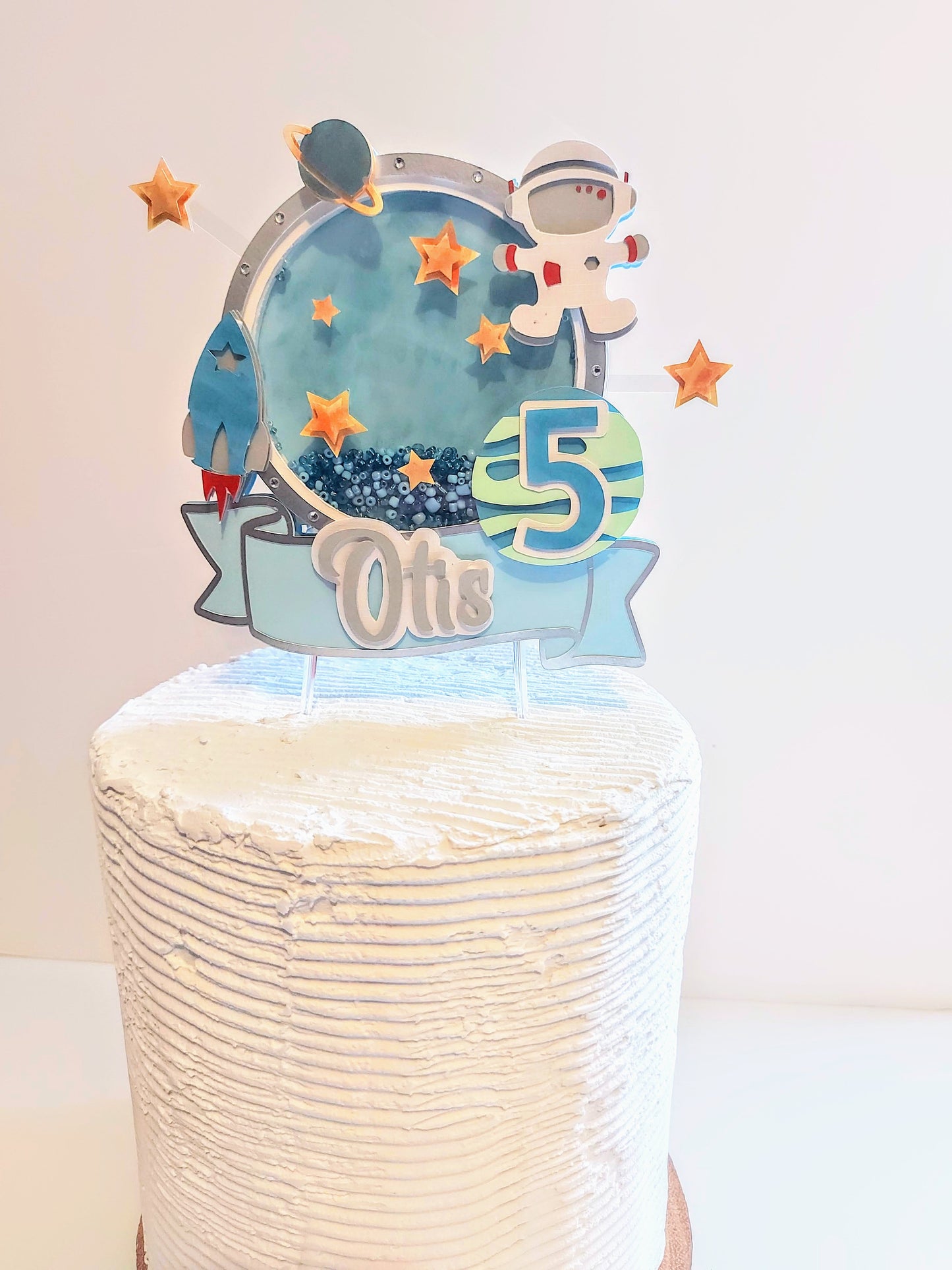 Space 3D Shaker Cake Topper