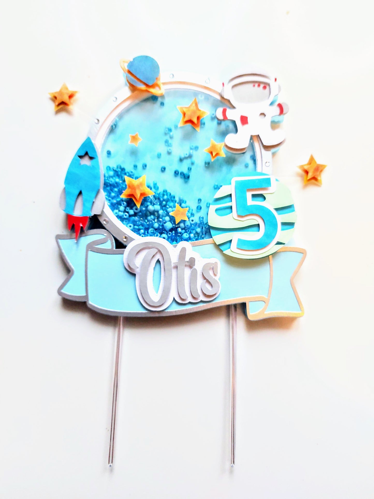 Space 3D Shaker Cake Topper