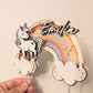 Rainbow Unicorn 3D Shaker Cake Topper