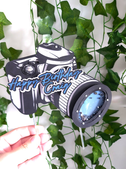 Camera 3D Shaker Cake Topper