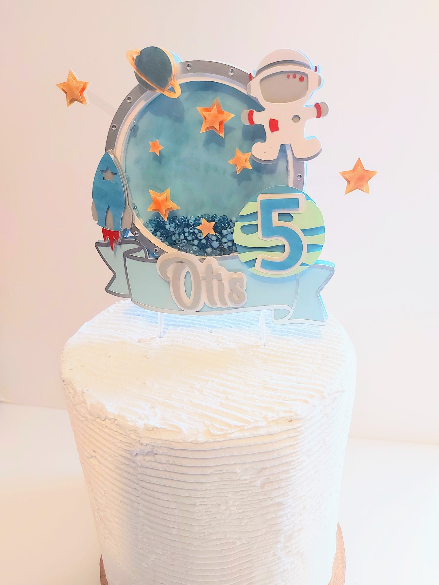 Space 3D Shaker Cake Topper
