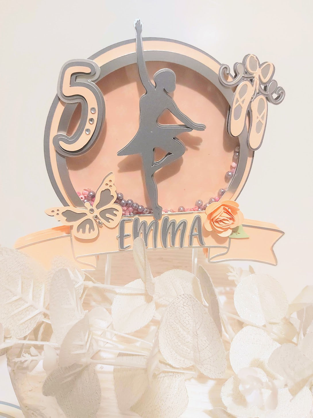 Ballet 3D Shaker Cake Topper