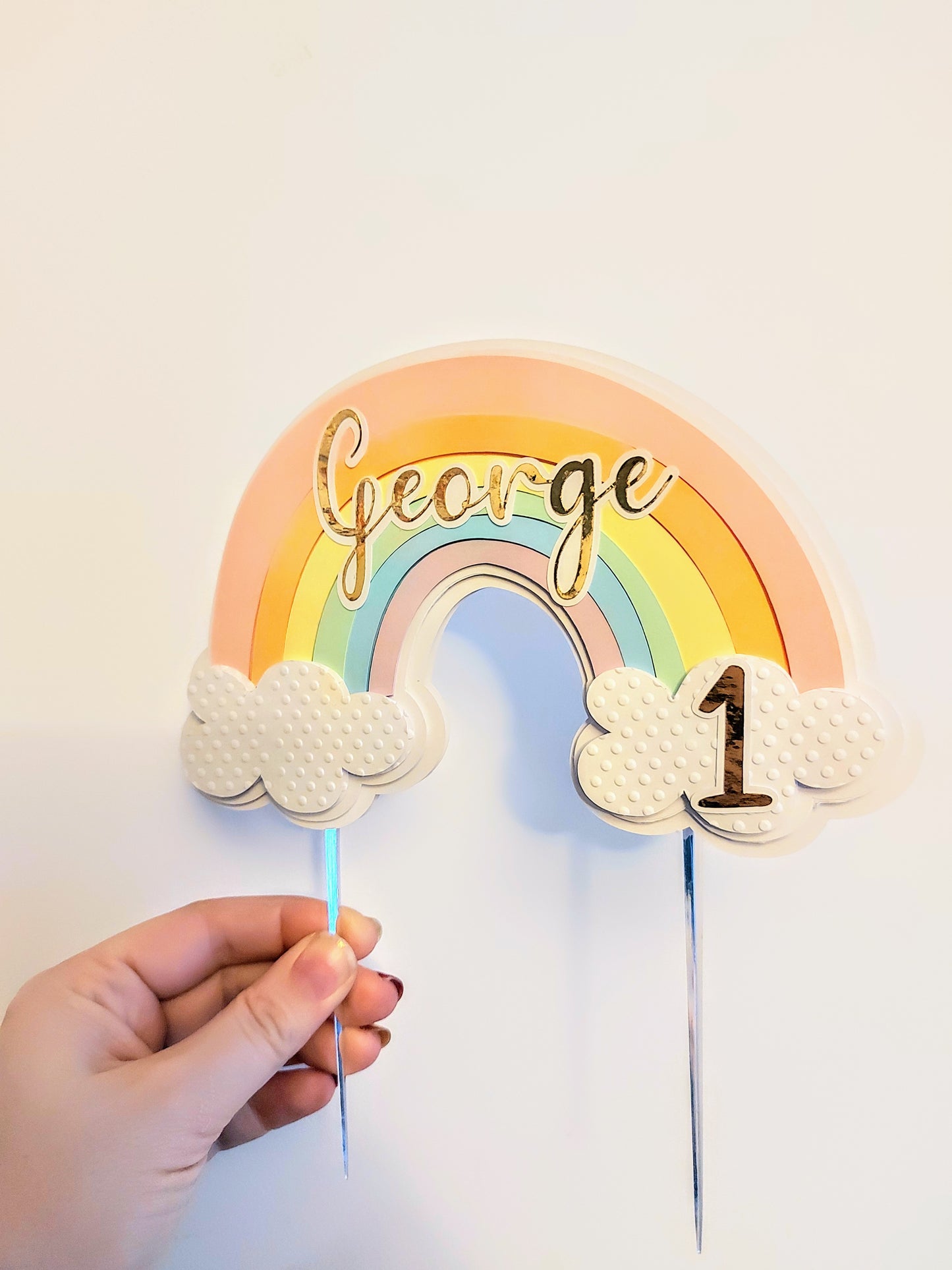 Rainbow Cake Topper