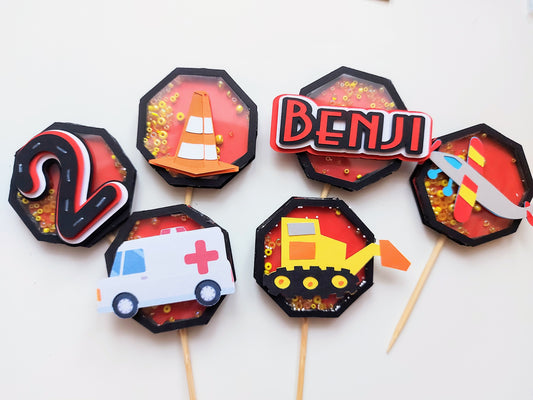 Vehicle Cupcake Toppers