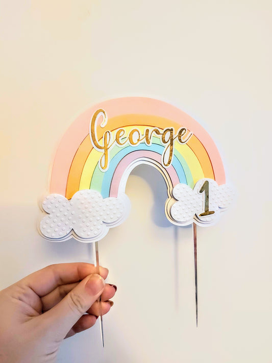 Rainbow Cake Topper