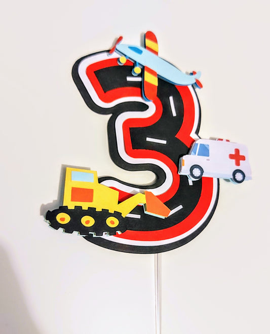 Vehicles Cake Topper