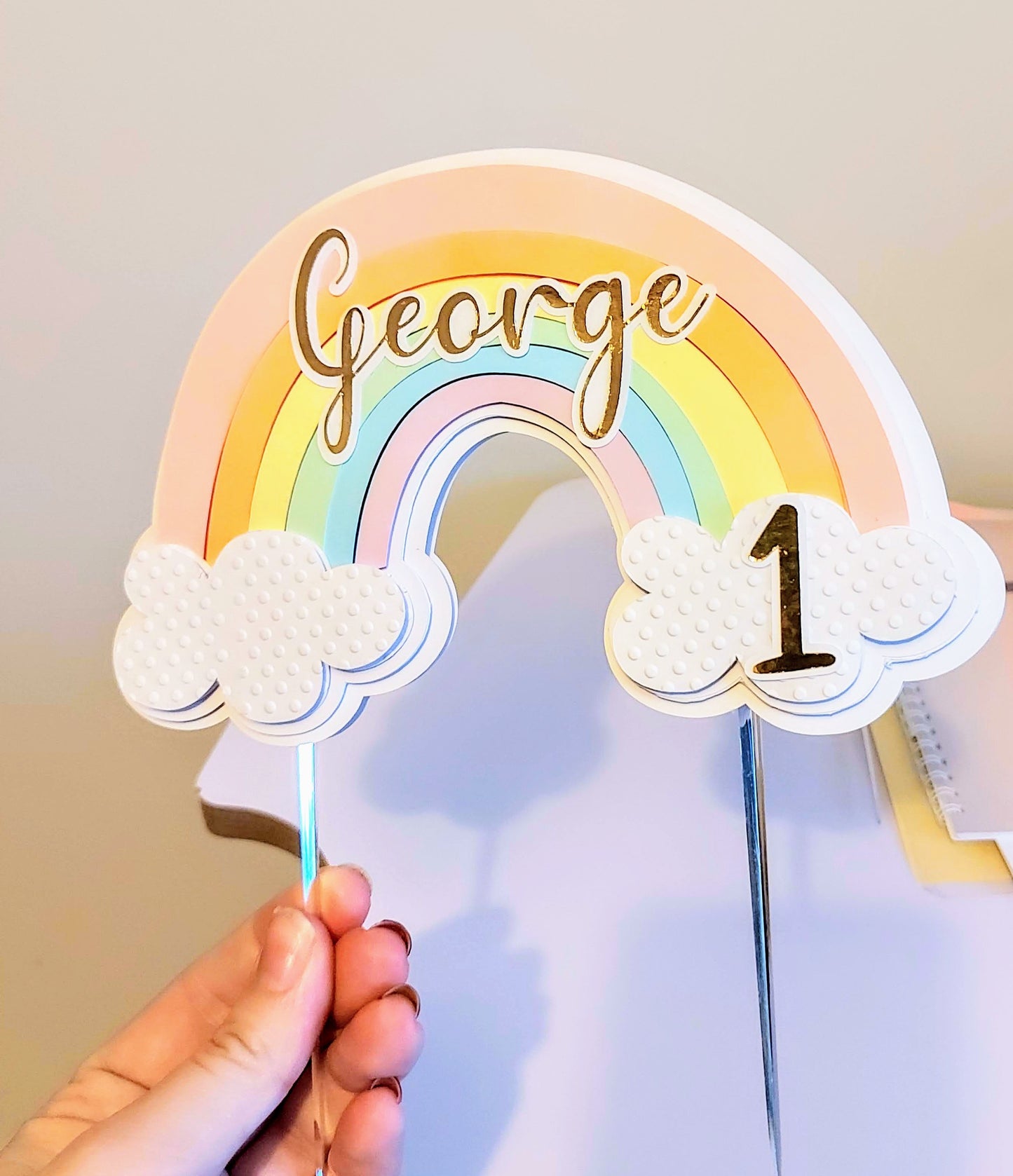 Rainbow Cake Topper