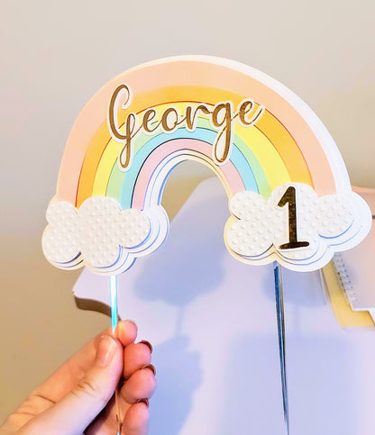 Rainbow Cake Topper