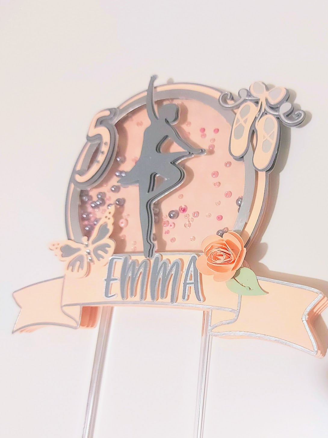 Ballet 3D Shaker Cake Topper