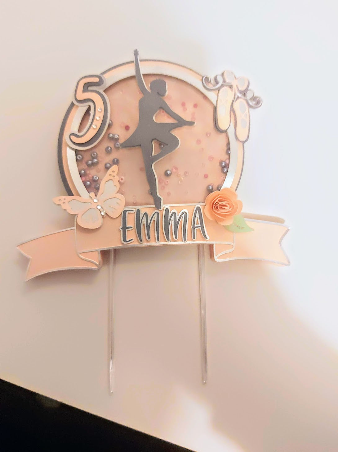 Ballet 3D Shaker Cake Topper