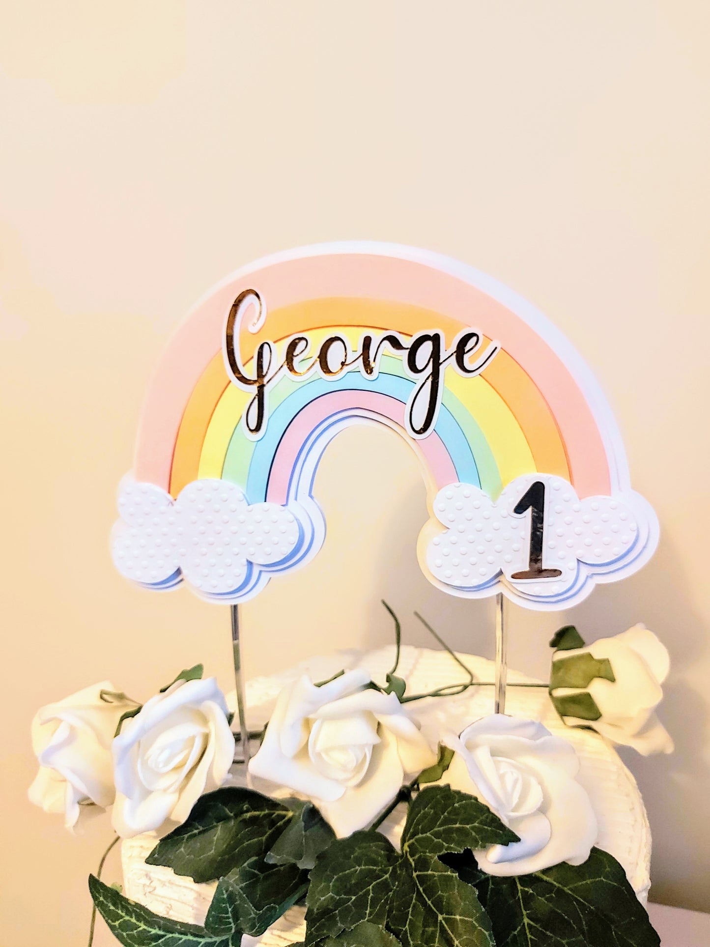 Rainbow Cake Topper